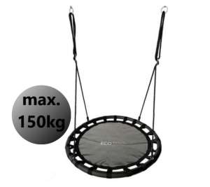 Ecotoys Play acélvázas Fészekhinta 100cm #fekete