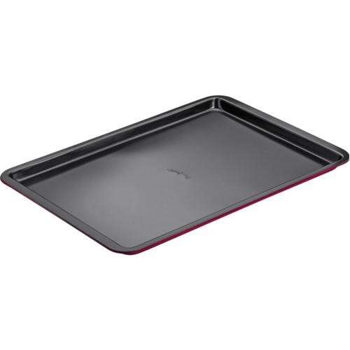 Lamart LT3076 baking sheet, non-stick, red rim, 42 x 29 cm