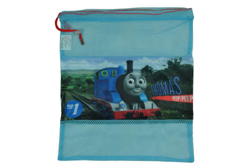 Thomas a gőzmozdony tornazsák, kék háló, gyerekeknek, iskolatáska