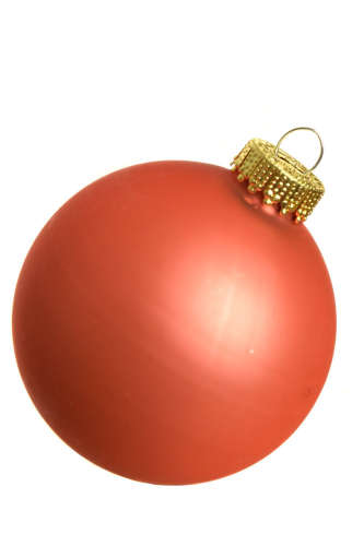 9 cm matte orange Christmas tree bauble