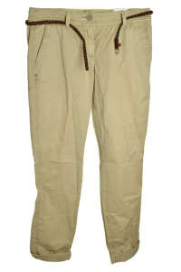 S.Oliver női chino nadrág drapp színben, övvel - S.Oliver