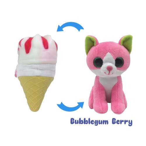 Átalakuló pluș Înghețată pisicuțe - Bubblegum Berry, con de înghețată transformabil în jucărie de pluș pisică