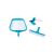INTEX pool cleaning set, includes a net, brush, and vacuum head