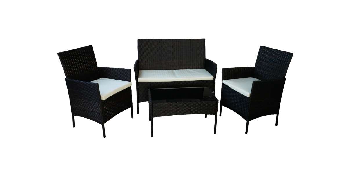 GardenLine rattan négyszemélyes Kerti bútor garnitúra #sötétbarna 83045597