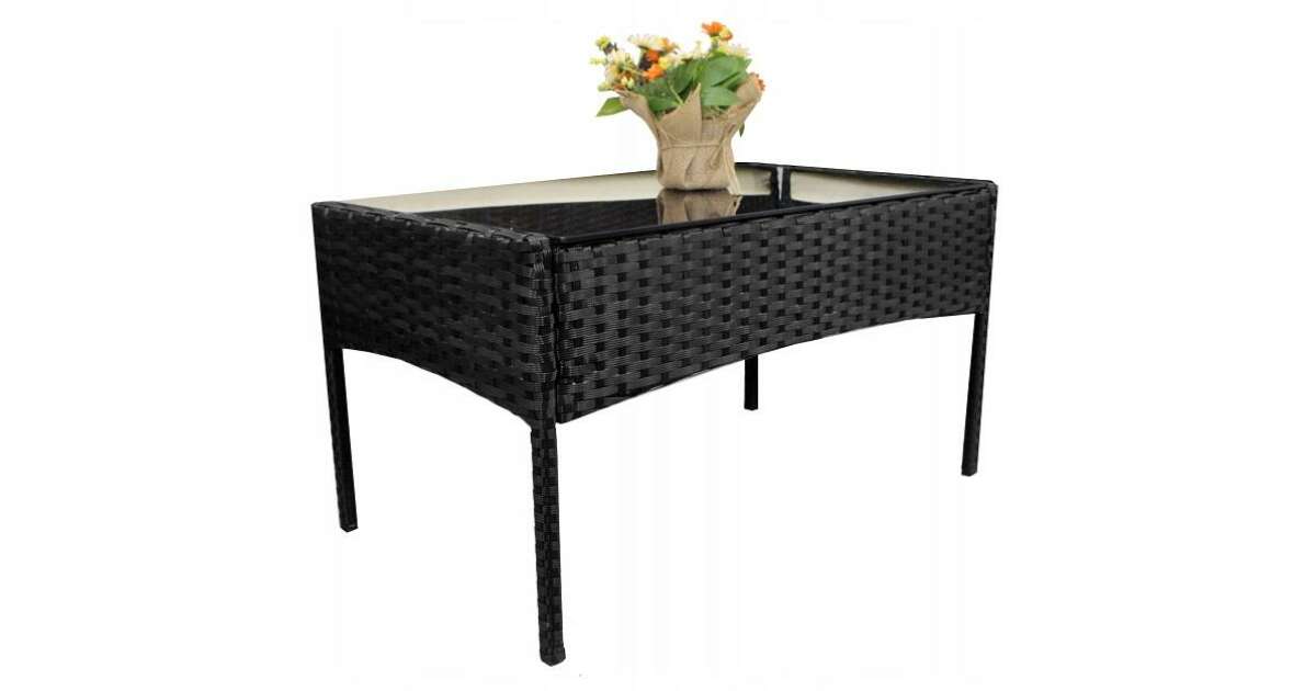 GardenLine rattan négyszemélyes Kerti bútor garnitúra #sötétbarna 83045597