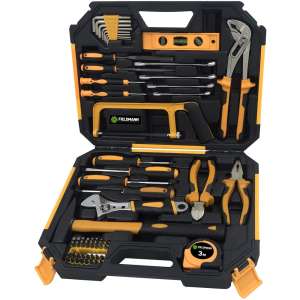 Комплект инструменти Fieldmann FDG 5014-66R, 66 части, отворен куфар, всички инструменти са видими - Набор от инструменти