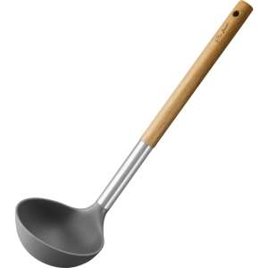 Lamart LT3975 29 cm silicone ladle with wooden handle - Ladle
