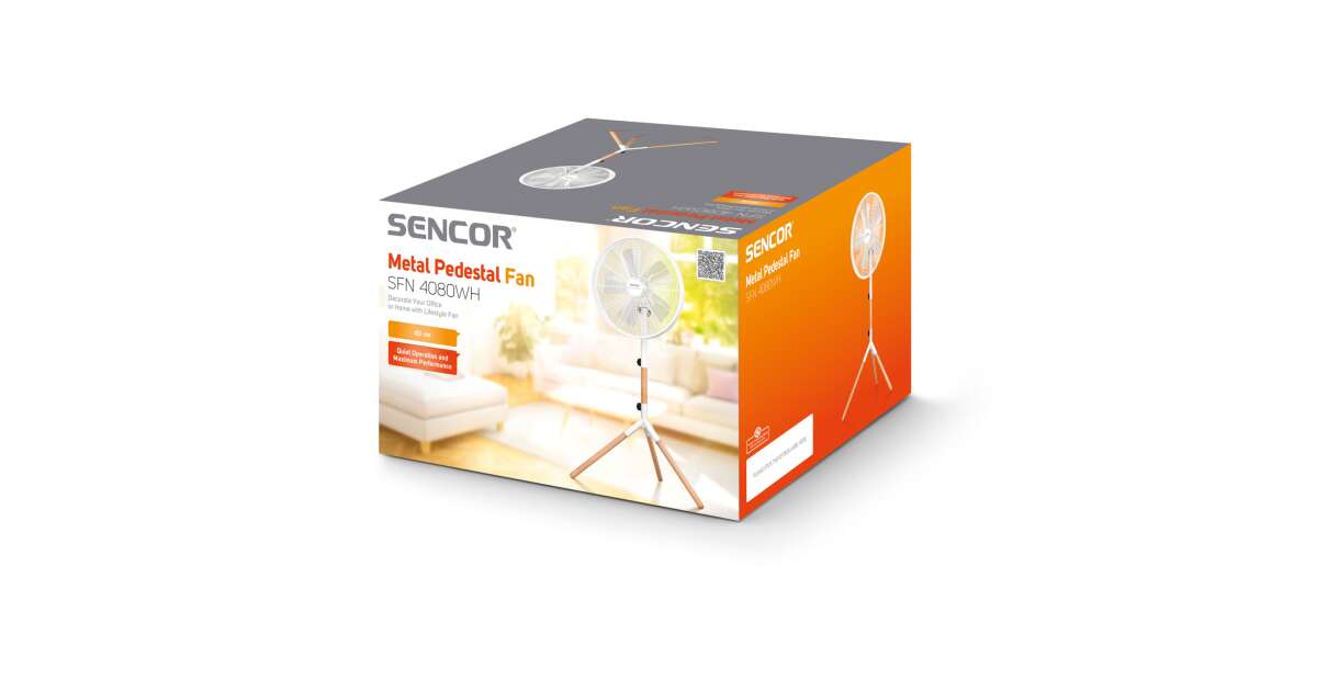Sencor SFN 4080WH Álló ventilátor 50 W #fehér-barna | Pepita.hu