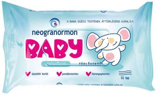 Neogranormon Baby Sensitive Törlőkendő 55db