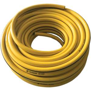 Fieldmann FZH 9150 garden hose, 50m long, yellow, 5-layer PVC, durable, strong, flexible - Irrigation