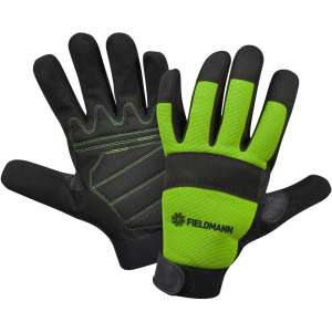 Feldmann green and black work gloves, size XL, for gardening, construction, and DIY projects - Work Safety