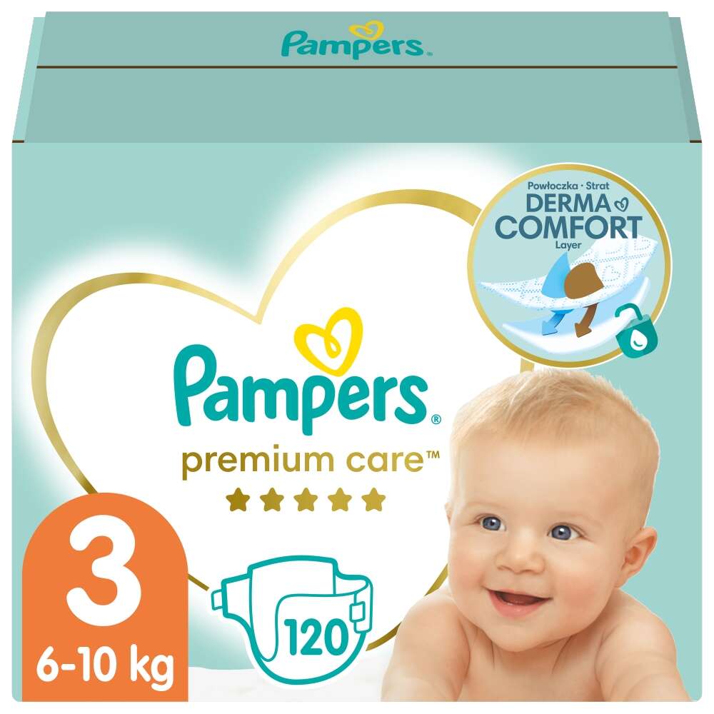 E-shop Pampers Premium Care Mega Box Nohavičkové plienky 6-10kg Midi 3 (120ks)