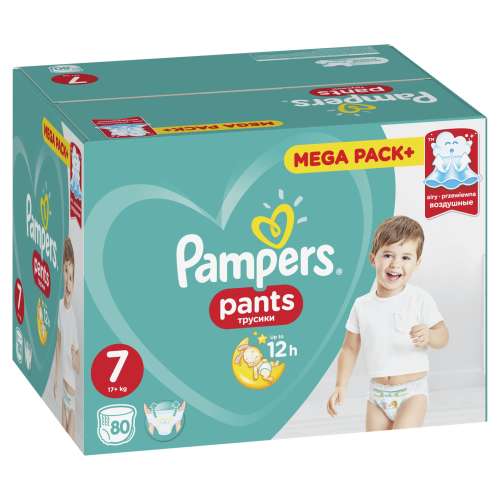 Pampers Pants Mega Box Bugyipelenka 17kg+ Junior 7 (80db) 31526763