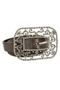 Ralph Lauren barna bőr öv díszes ezüst csattal - Női öv