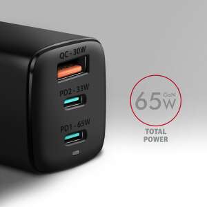 Axagon ACU-DPQ65 GaN USB-A + 2xUSB-C PD3.0/QC4+/PPS/Apple 65W Netzladegerät 81878414 - AXAGON