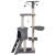 Full View of Funfit XL 5-Level Grey Cat Tree with Scratching Post, Condo, Hammock, and Toys
