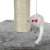 Funfit XL 5-tier cat tree with scratching post in grey, close-up of hanging toy