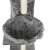 Funfit XL 5-tier cat tree with scratching post in grey, close-up of the cat house interior