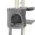 Funfit XL 5-tier cat tree with scratching post in grey, close-up of the cat house