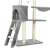 Funfit XL 5-tier cat tree with scratching post in grey, close-up of the ladder