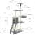 Funfit XL 5-tier cat tree with scratching post in grey, dimensions