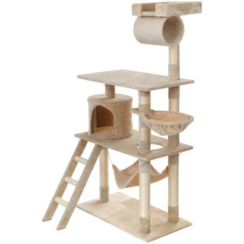 Funfit Play 5-stöckiger Katzenspielplatz und Kratzbaum in beige