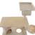Funfit Play 5-stöckiger Katzenspielplatz und Kratzbaum in beige, Draufsicht