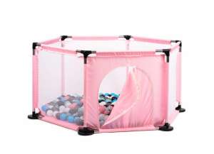 Textilná ohrádka pre deti Aga Play&Fun #ružová