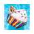 Intex aufblasbarer Cupcake Pool Float im Einsatz