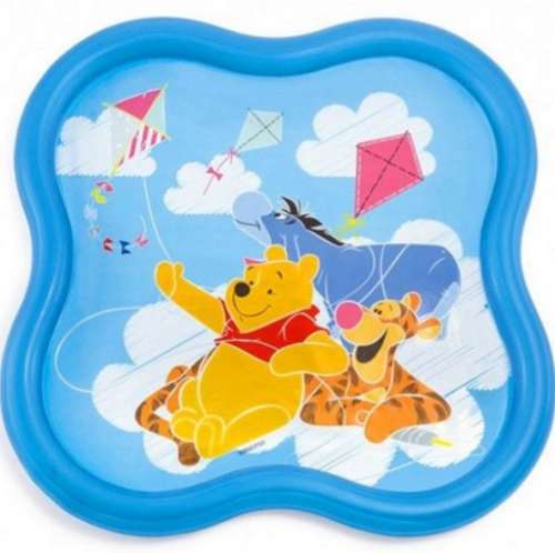 Intex Winnie the Pooh kids pool, 140x140x10cm, inflatable, blue, with Winnie the Pooh, Piglet and Eeyore characters