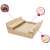 SandTropic Sandpit din lemn cu bancă și capac (+ geotextil, pătură și cadou) 120x120cm #brown 92499702}