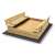SandTropic Sandpit din lemn cu bancă și capac (+ geotextil, pătură și cadou) 120x120cm #brown 92499702}