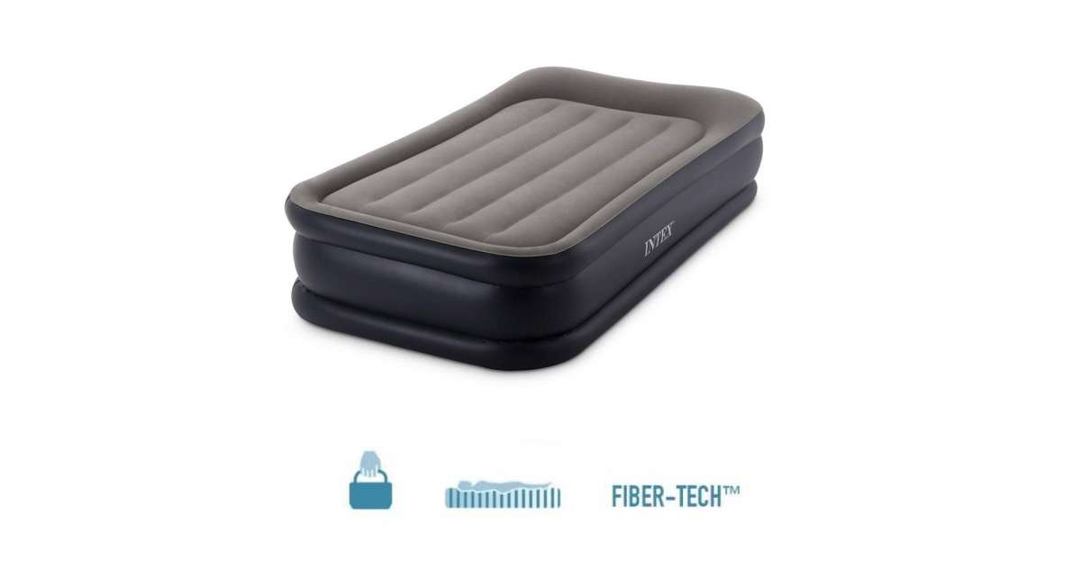 Надувная кровать intex deluxe pillow rest raised bed 64132