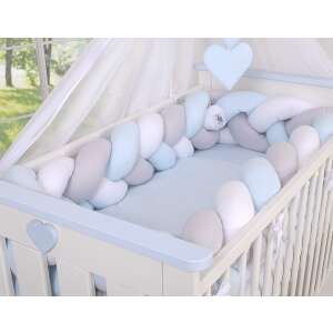 BabyLion Prémium fonott Rácsvédő XXL #kék-szürke-fehér