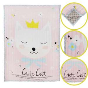 Malatec Lux puha, steppelt Játszószőnyeg 150x200cm - Cica #rózsaszín