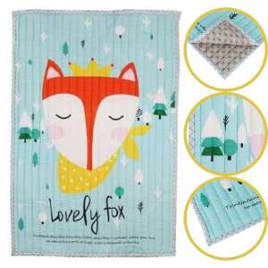 Malatec Lux puha, steppelt Játszószőnyeg 150x200cm - Róka #menta-kék