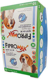 Fipromax spot-on kutyáknak (M; 10-20 kg) (10 pipetta) 31449011 Bolha- és kullancsriasztók - Egyéb élősködők elleni spot on