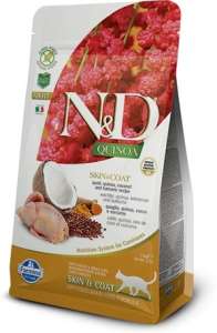 N&D Cat Grain Free Quinoa Skin & Coat Quail – Bőr- és szőrproblémákra – 300 g 31449635 Macskaeledel