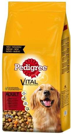 Pedigree Adult marha- és baromfihúsos száraztáp 15 kg
