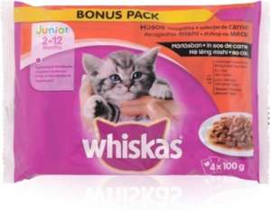 Whiskas Junior húsos válogatás mártásban - Alutasakos – Multipack (4 x 100 g) 400 g 31449658 Whiskas Macskaeledel