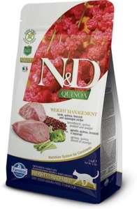 N&D Cat Grain Free Quinoa Weight Management Lamb – Súlykontroll - 300 g 31449666 Macskaeledelek