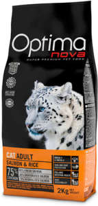 Visán Optimanova Cat Adult Salmon & Rice (2 x 8 kg) 16 kg 31450495 Macskaeledel - Felnőtt