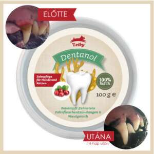 Leiky Dentanol 100% természetes fogkő, fogínygyulladás és szájszag elleni por kutyáknak és macskáknak 100 g 32367876 Táplálékkiegészítő, kisállat tápszer