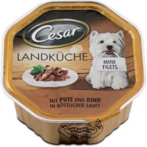 Cesar pulyka- és marhahúsos kutyaeledel alutálkában (7 x 150 g) 1050 g 31450983 Kutyaeledelek - Alutálkás