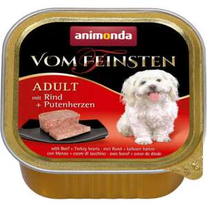 Animonda Vom Feinsten Adult – Marhahúsos és pulykaszíves kutyaeledel (44 x 150 g) 6.6 kg 50595048 Kutyaeledelek - Alutálkás