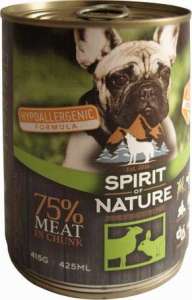 Spirit of Nature Dog bárány- és nyúlhúsos konzerv (24 x 415 g) 9.96 kg 31451828 Kutyaeledel