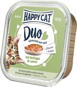 Happy Cat Duo szárnyas- és bárányhúsos pástétom falatkák (6 x 100 g) 600g 31452287 Macskaeledelek