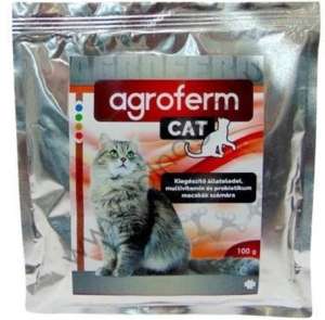 Agroferm Cat probiotikum 100 g 31452490 Táplálékkiegészítő, kisállat tápszer