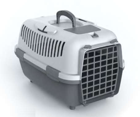 Nomade szállítóbox kistestű kutyáknak és macskáknak (48 x 32 x 32 cm; Világosszürke/Szürke) 31452963
