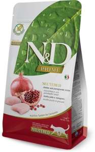 N&D Cat Adult Chicken & Pomegranate Neutered Grain Free 300 g 31453160 Macskaeledel - Felnőtt